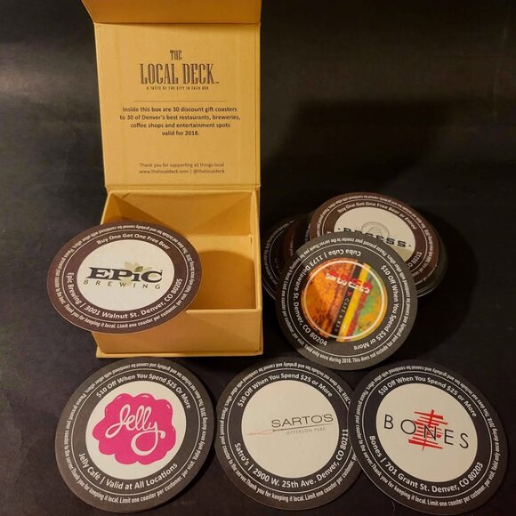 Collectable Coasters 2018 Edition of "The Local Deck" Box From Denver Colorado - Picture 4 of 5